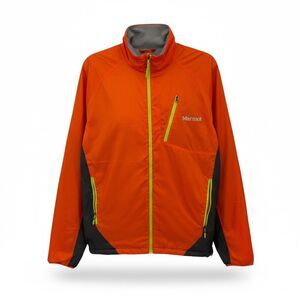 Marmot Men’s Stride Jacket Size Large Orange Safety Hiking Running
